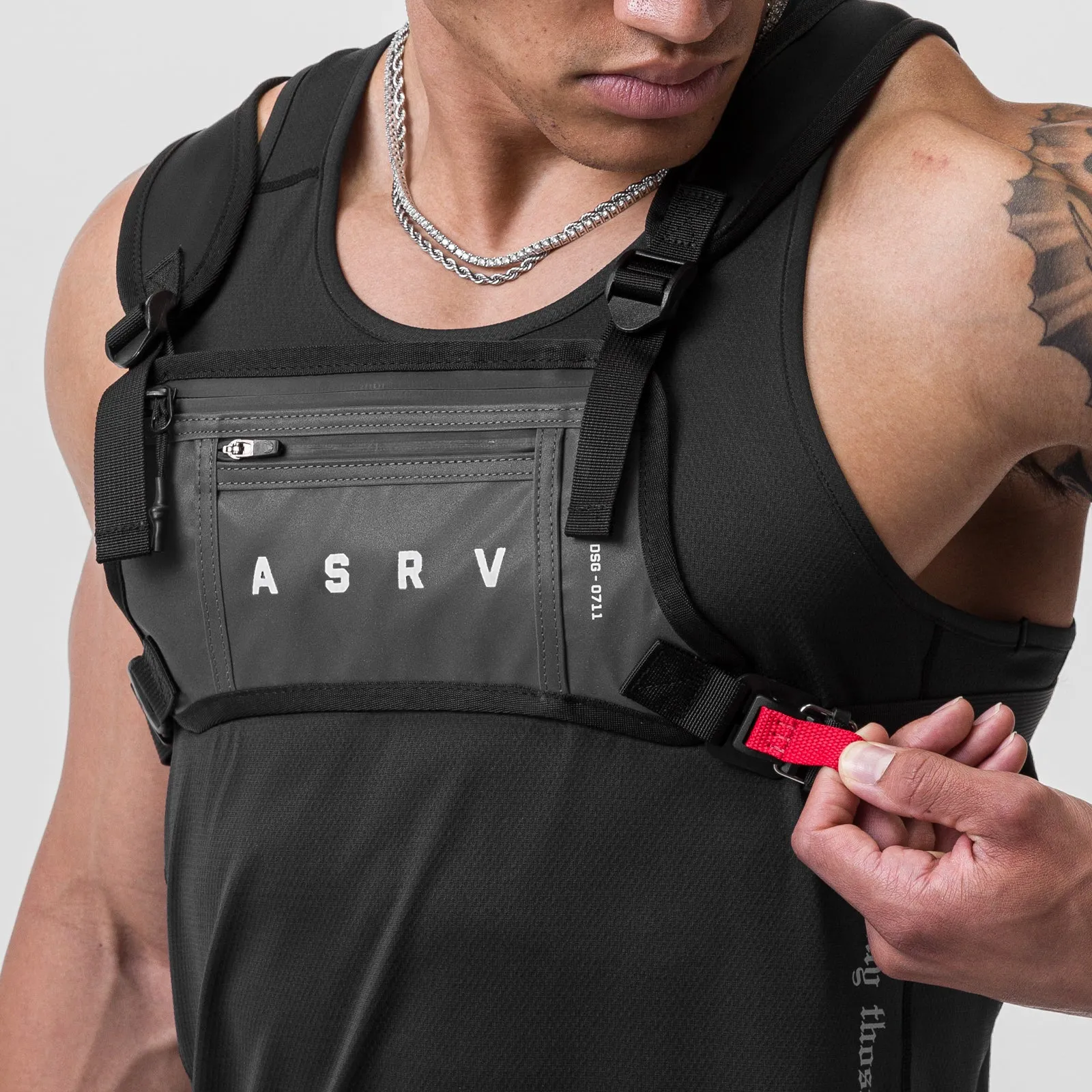0711. Cordura Lightweight Chest Pack - Reflective ASRV