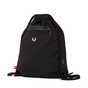 1084. Antibacterial Mesh Drawstring Bag - Black ASRV