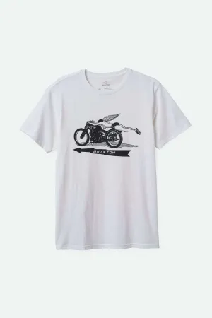20th Anniversary Flyer S/S Tailored T-Shirt - White Brixton