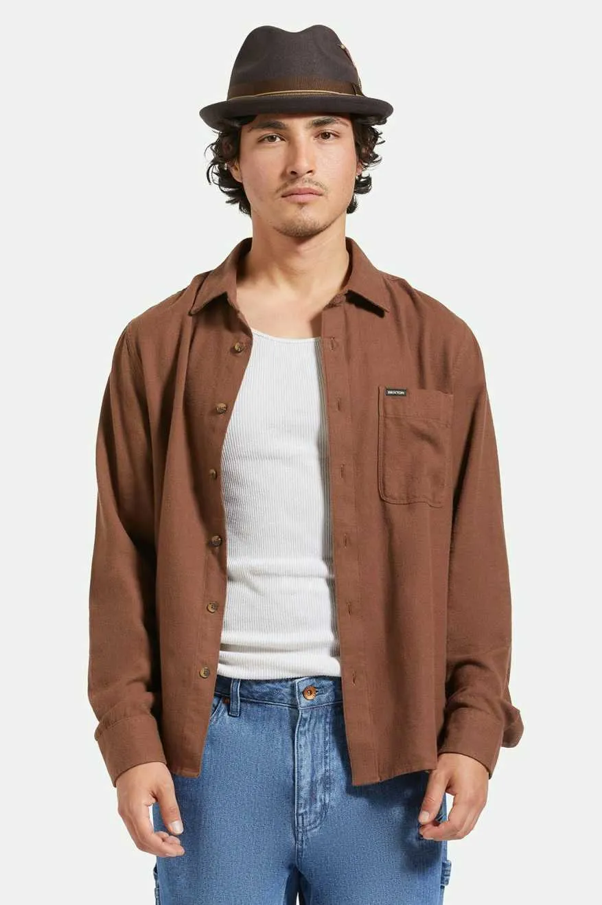 20th Anniversary Gain Fedora - Chocolate/Gold Brixton