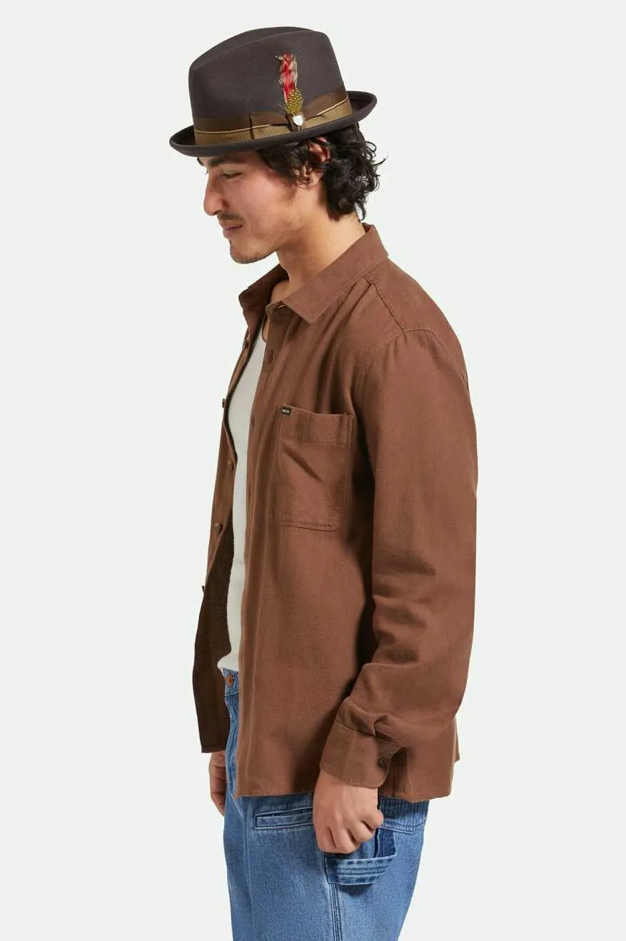 20th Anniversary Gain Fedora - Chocolate/Gold Brixton