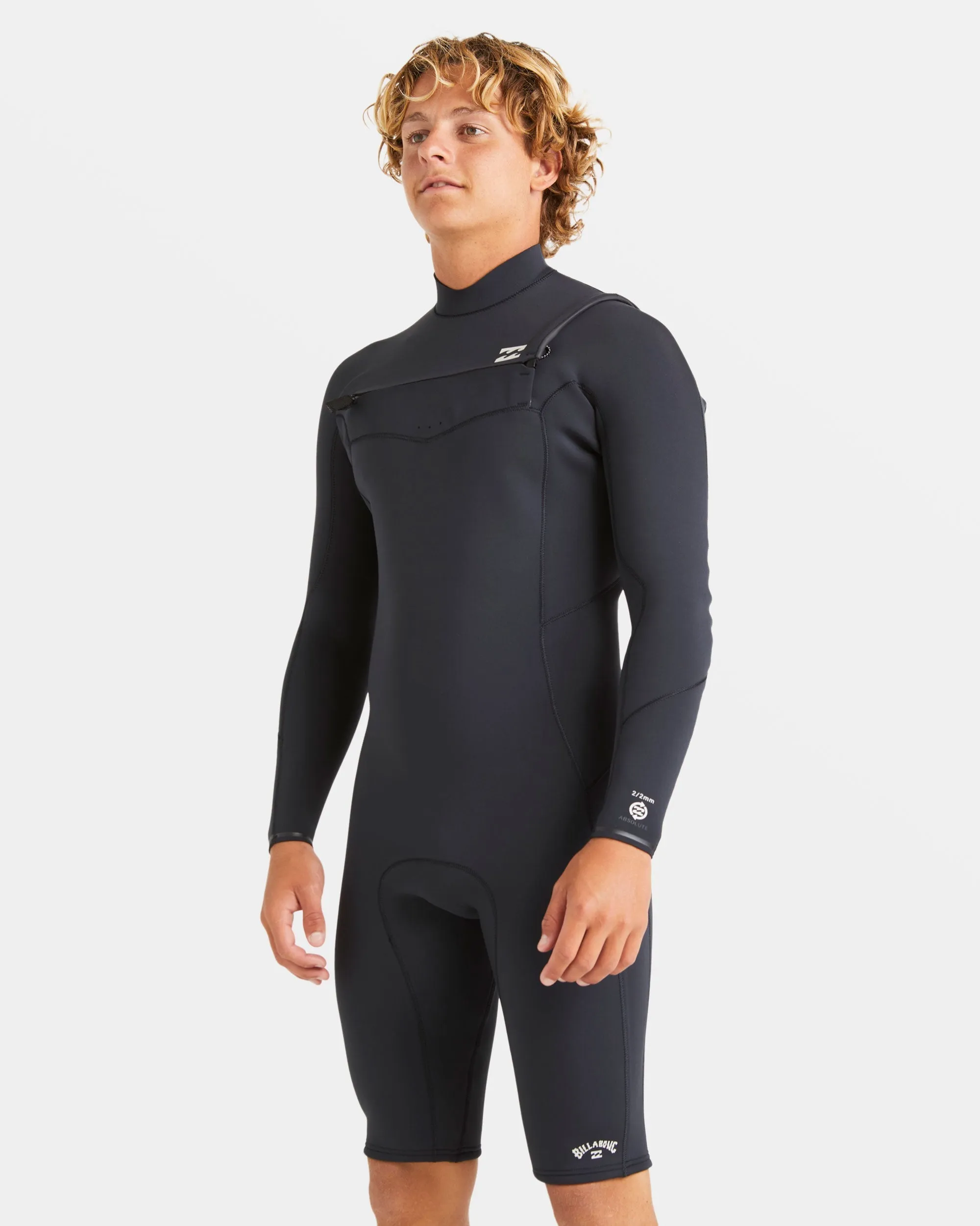 2/2mm Absolute Natural Upcycler GBS Chest Zip Long Sleeve Springsuit - Black Billabong