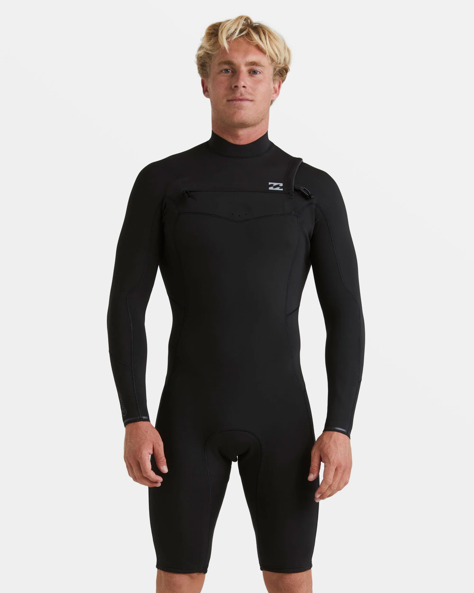 2/2mm Revolution Natural Upcycler GBS Chest Zip Long Sleeve Springsuit - Black Billabong