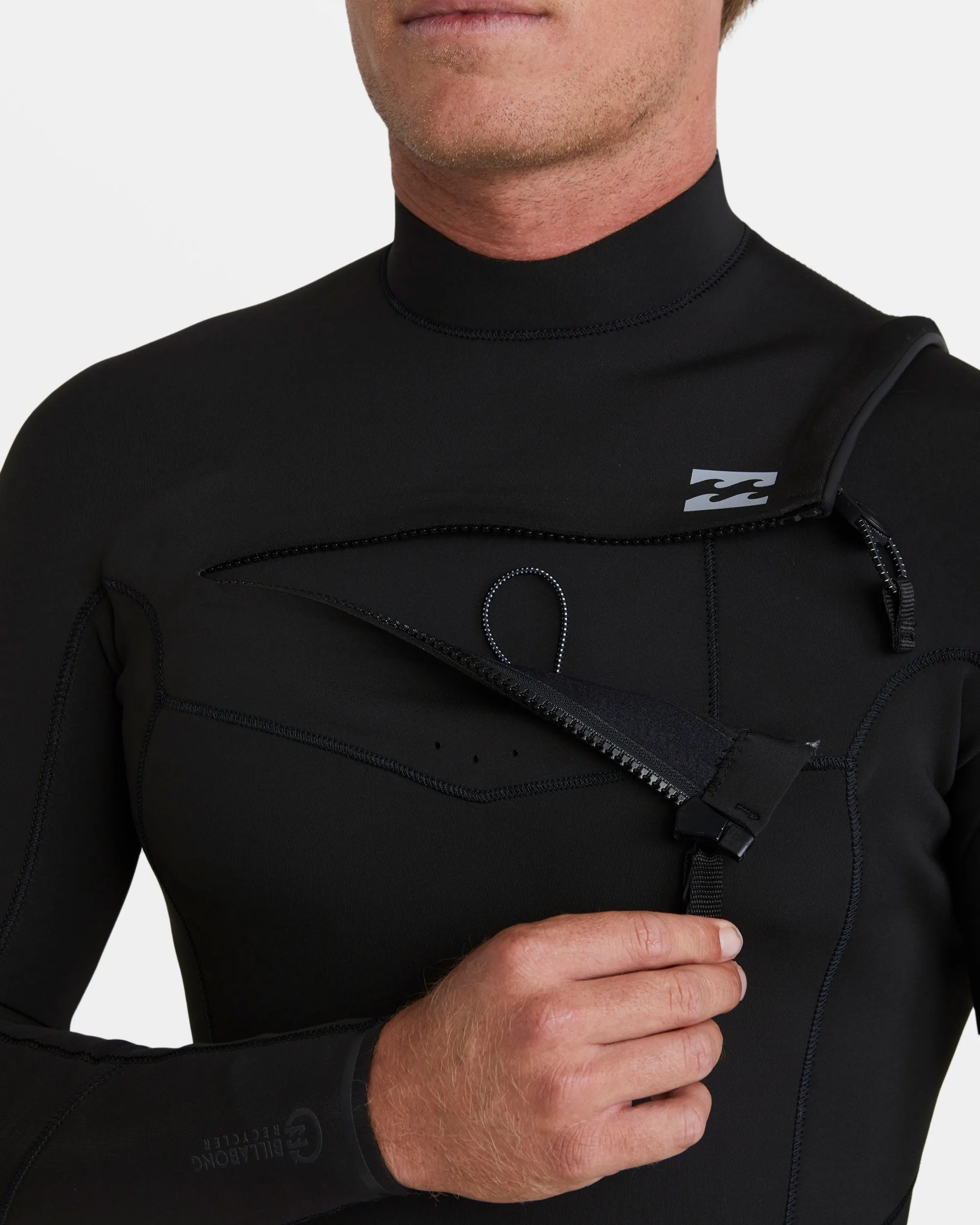 2/2mm Revolution Natural Upcycler GBS Chest Zip Long Sleeve Springsuit - Black Billabong