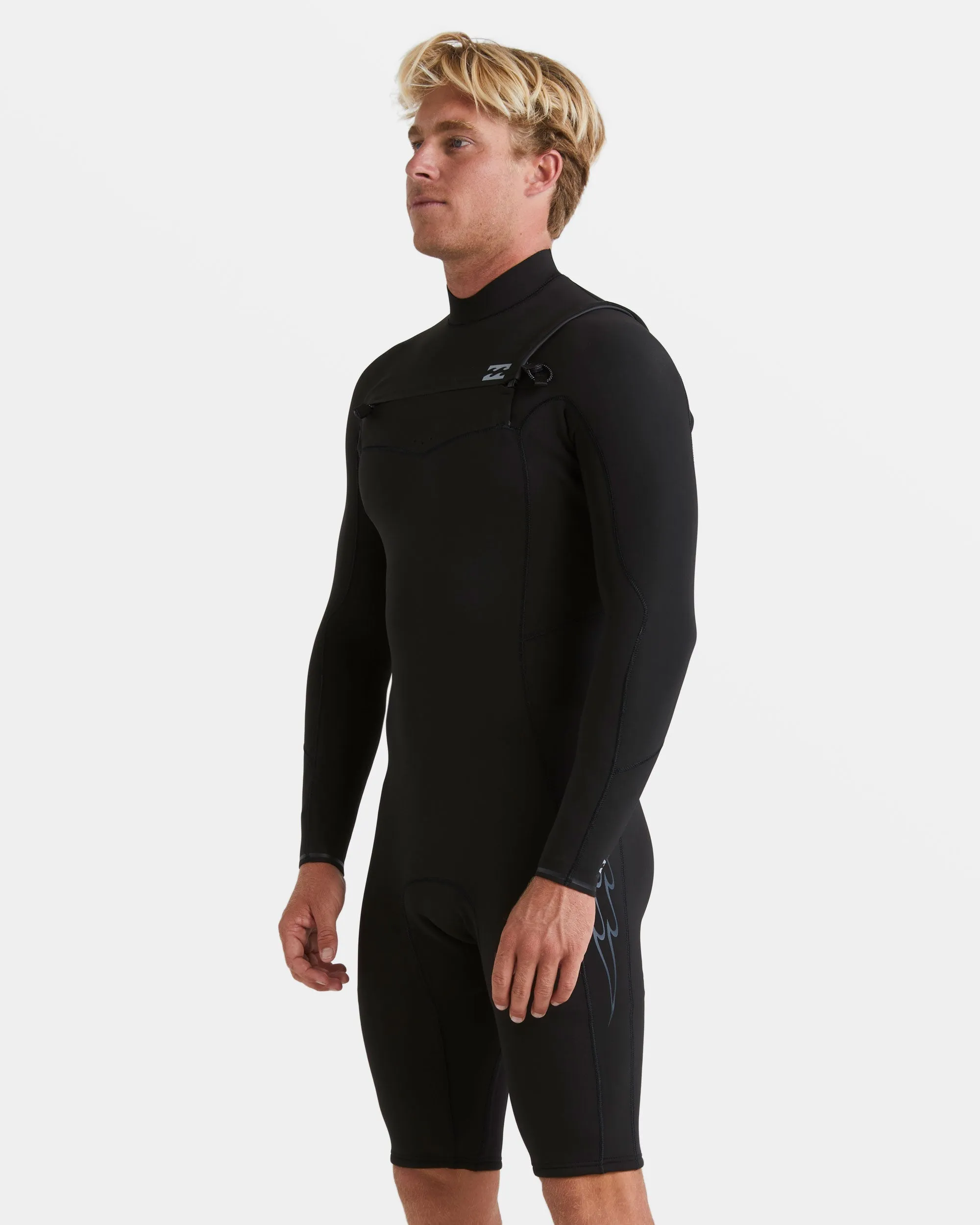 2/2mm Revolution Natural Upcycler GBS Chest Zip Long Sleeve Springsuit - Black Billabong