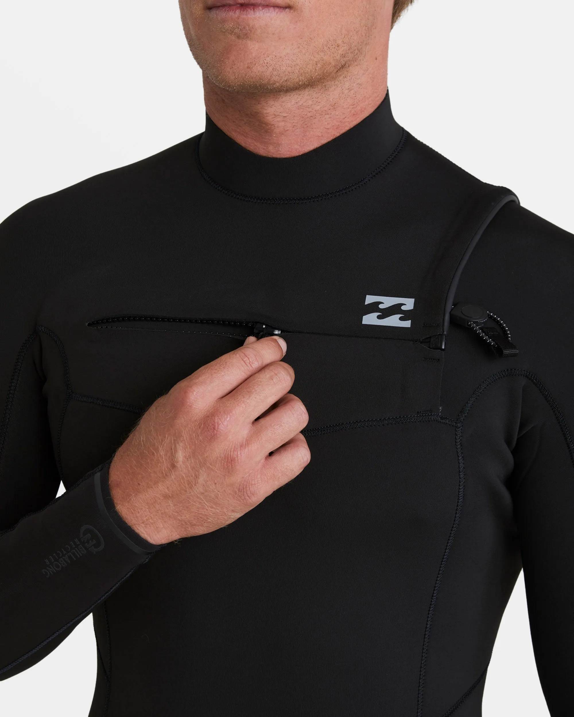 2/2mm Revolution Natural Upcycler GBS Chest Zip Long Sleeve Springsuit - Black Billabong