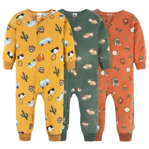 3-Pack Infant & Toddler Boys Camping Footless Fleece Pajamas Gerber Childrenswea