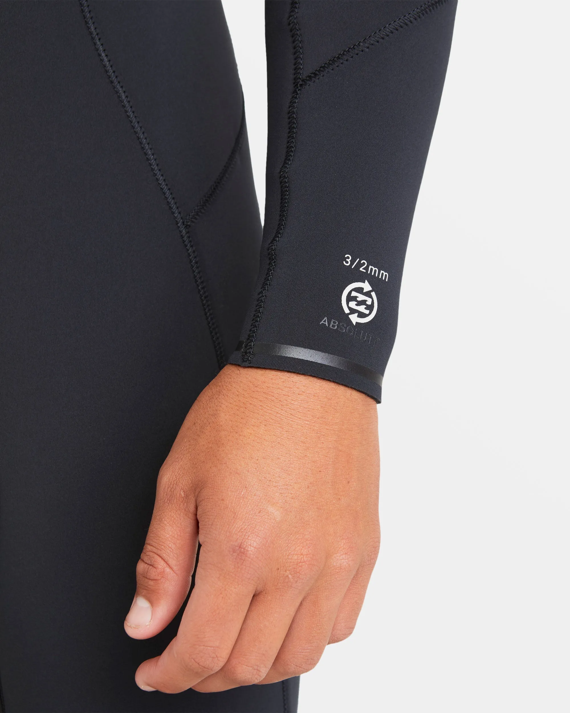 3/2mm Absolute Natural Upcycler GBS Chest Zip Wetsuit - Black Billabong