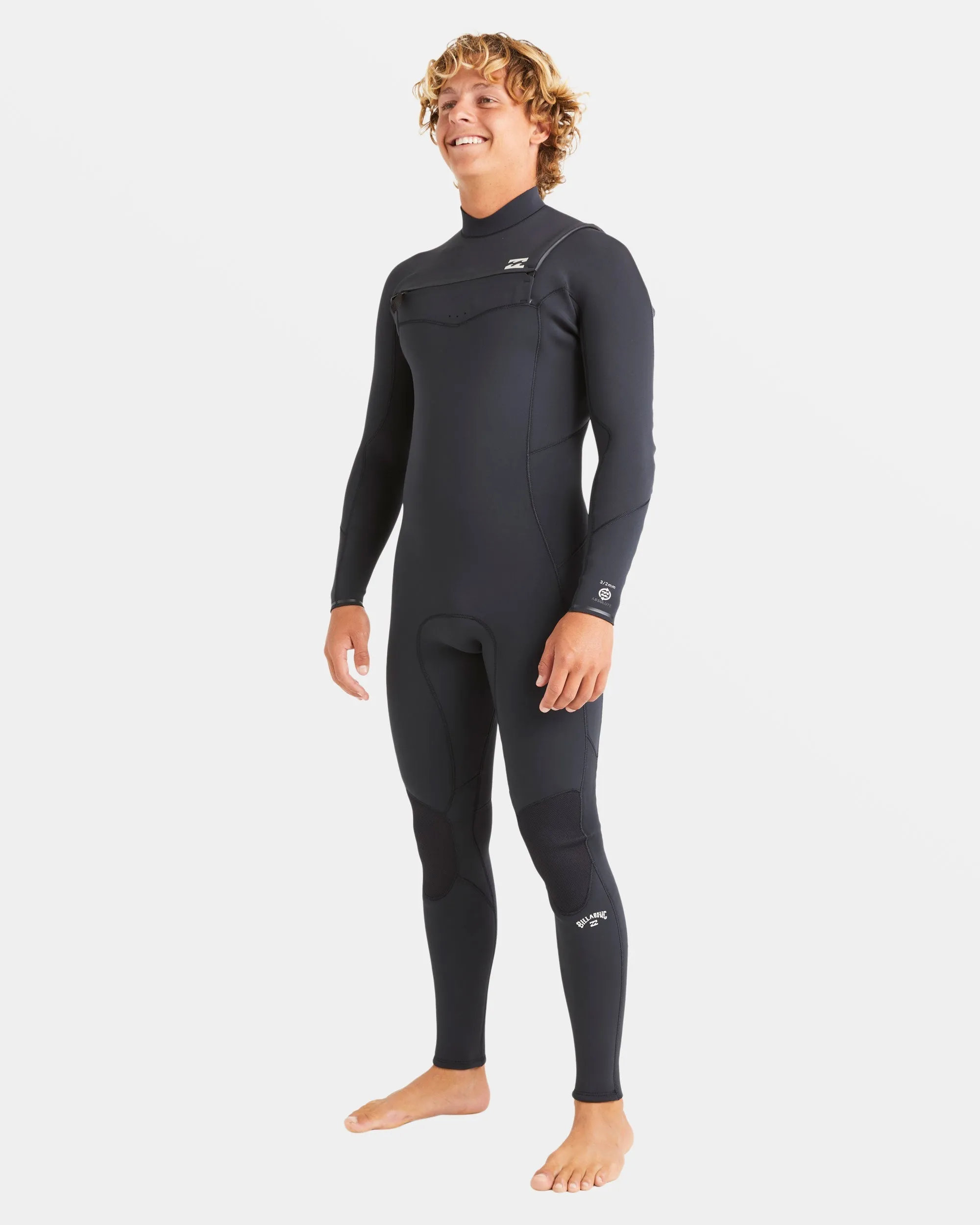 3/2mm Absolute Natural Upcycler GBS Chest Zip Wetsuit - Black Billabong