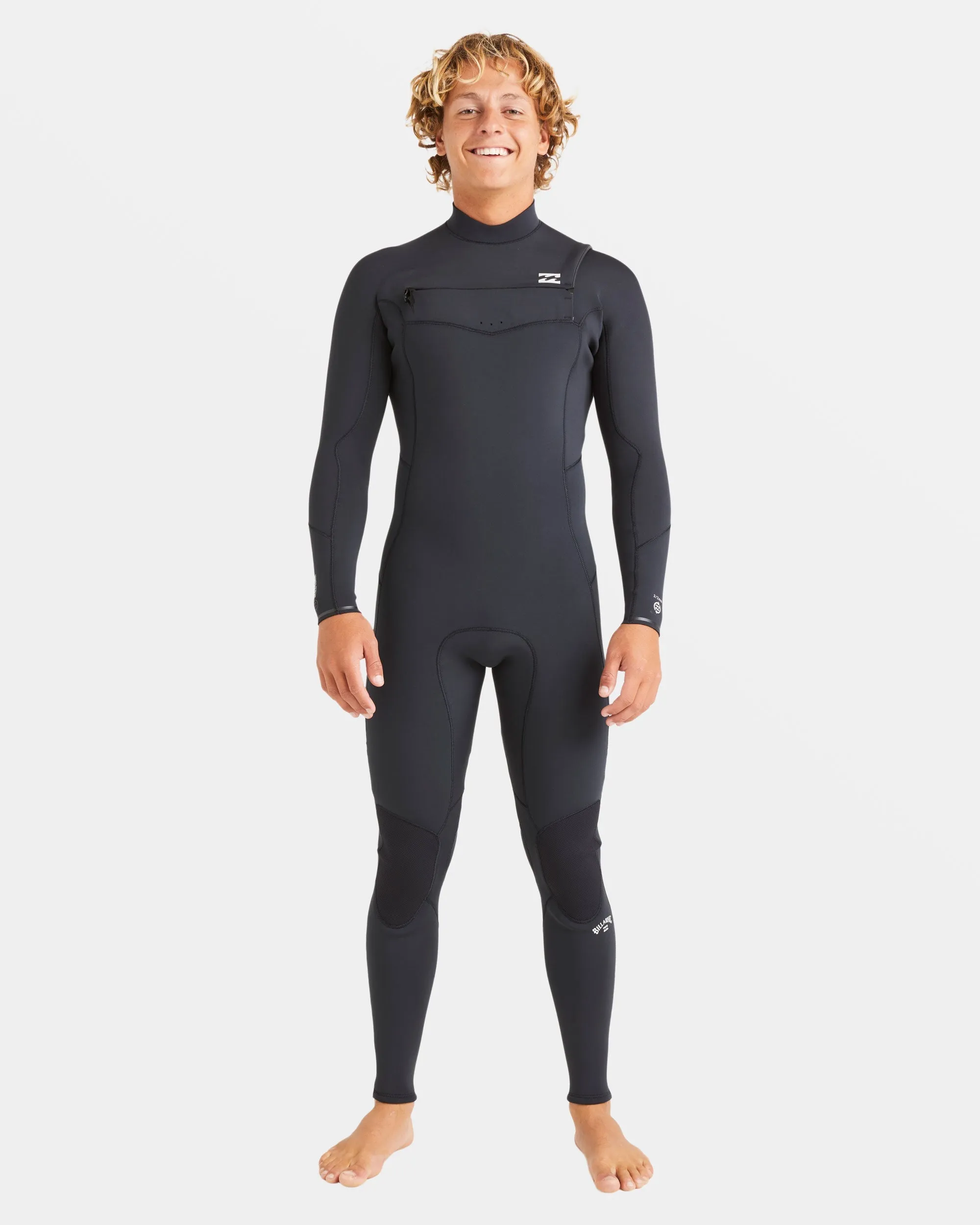 3/2mm Absolute Natural Upcycler GBS Chest Zip Wetsuit - Black Billabong