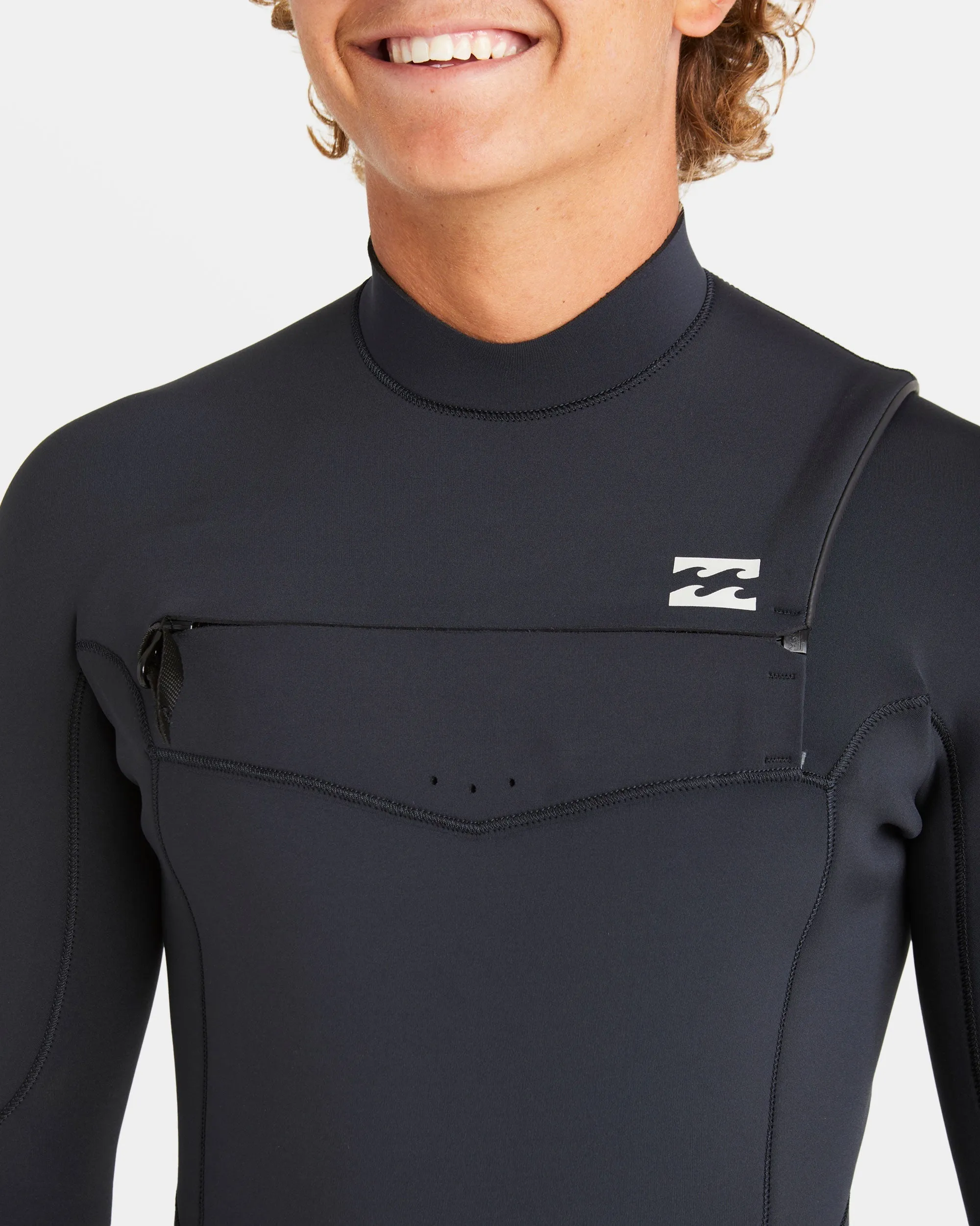 3/2mm Absolute Natural Upcycler GBS Chest Zip Wetsuit - Black Billabong