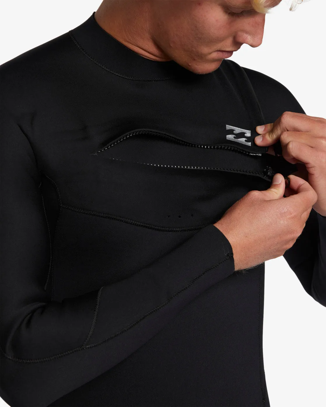 3/2mm Foil GBS Chest Zip Wetsuit - Black Billabong