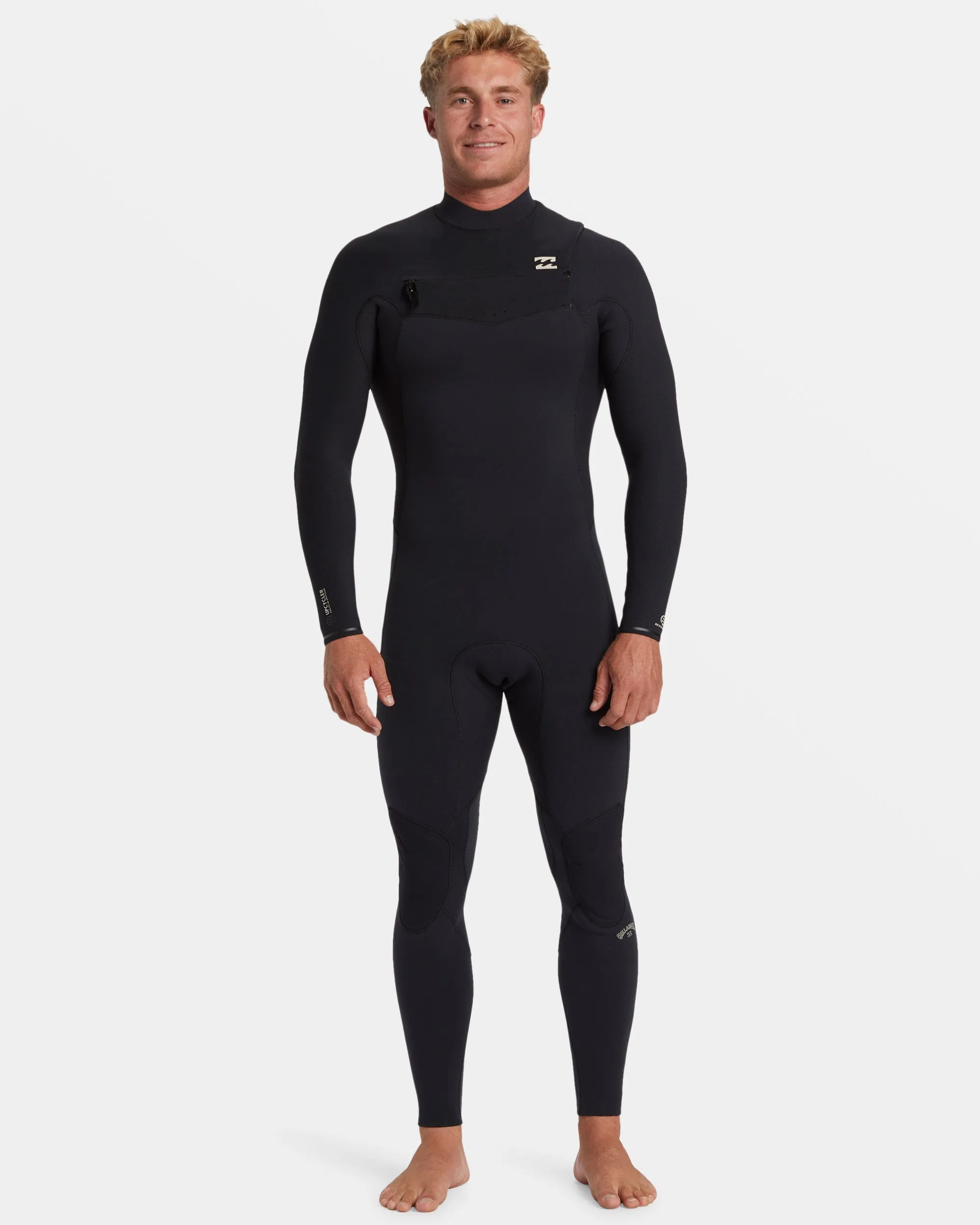 4/3mm Revolution Natural Upcycler GBS Chest Zip Wetsuit - Black Billabong
