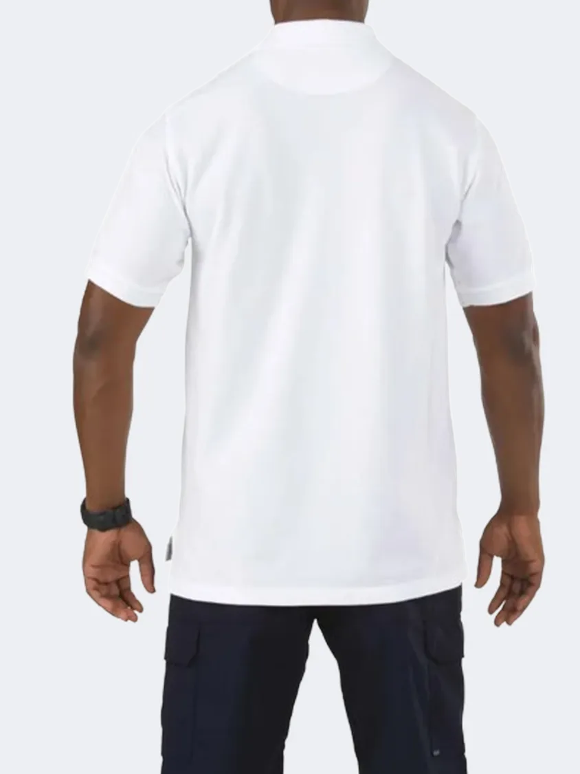 5-11 Professionnal Men Tactical Polo Short Sleeve  White