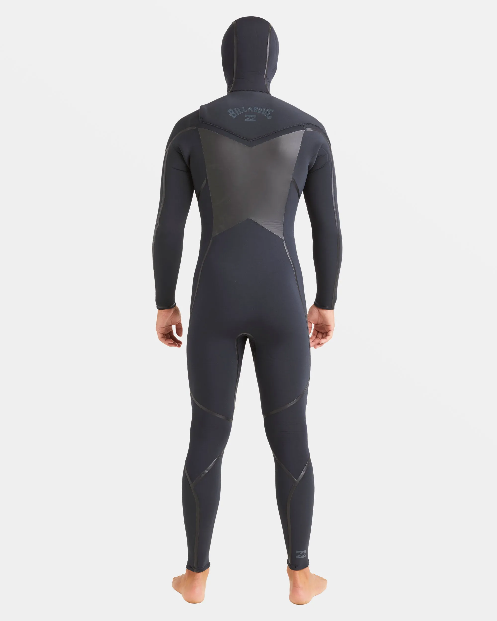 5/4mm Absolute Natural  Upcycler Welded Chest Zip Hooded Wetsuit - Black Billabong