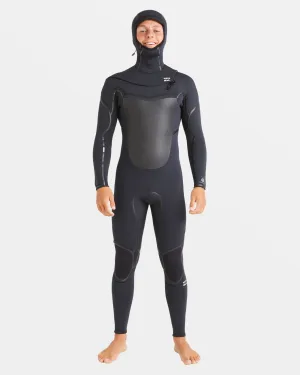 5/4mm Absolute Natural  Upcycler Welded Chest Zip Hooded Wetsuit - Black Billabong