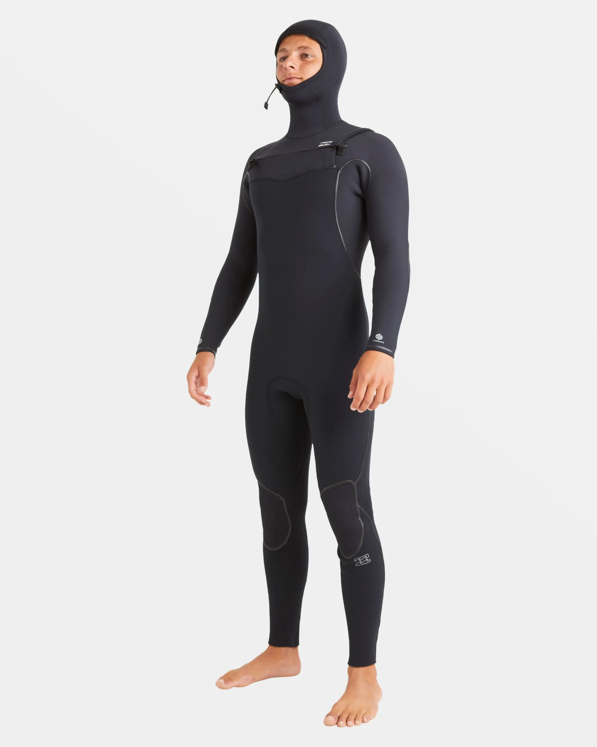 6/5mm Furnace Natural Upcycler Welded Chest Zip Wetsuit - Black Billabong