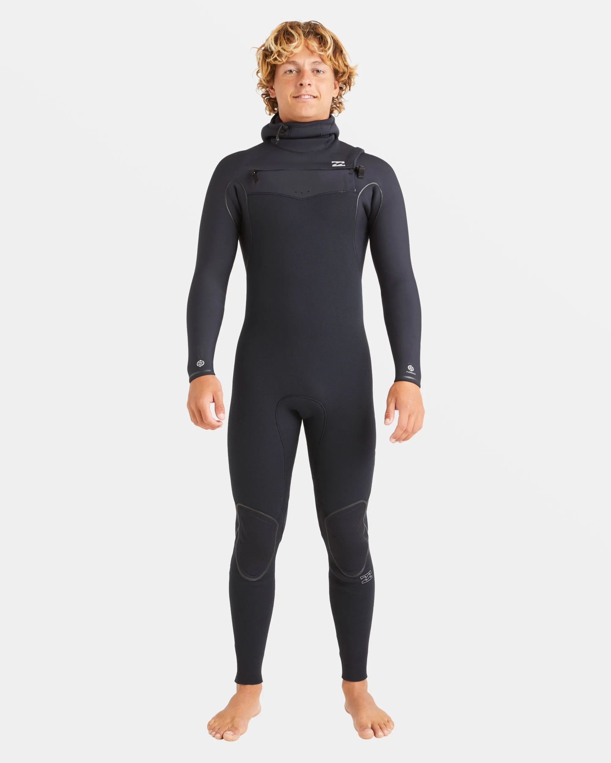6/5mm Furnace Natural Upcycler Welded Chest Zip Wetsuit - Black Billabong