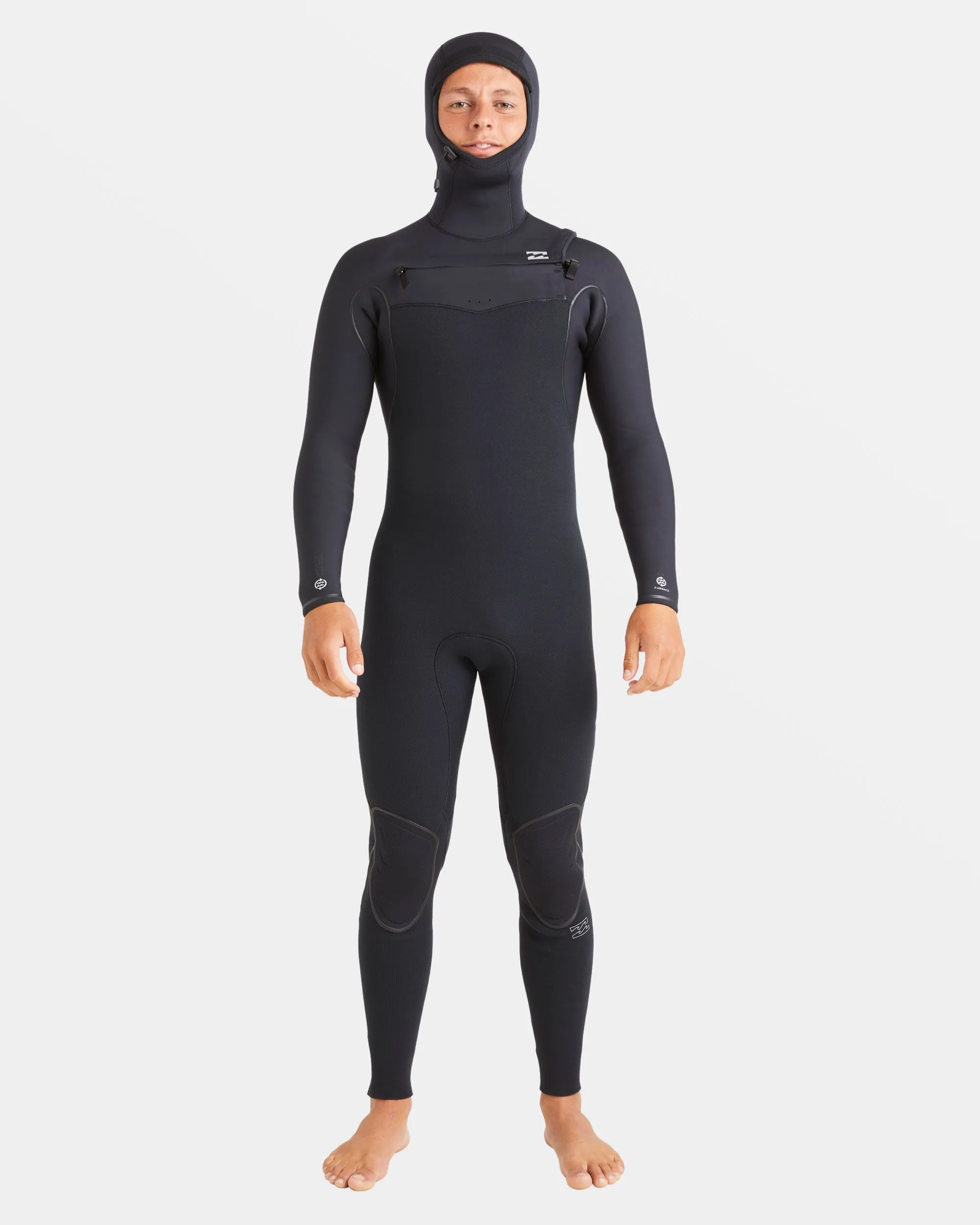 6/5mm Furnace Natural Upcycler Welded Chest Zip Wetsuit - Black Billabong