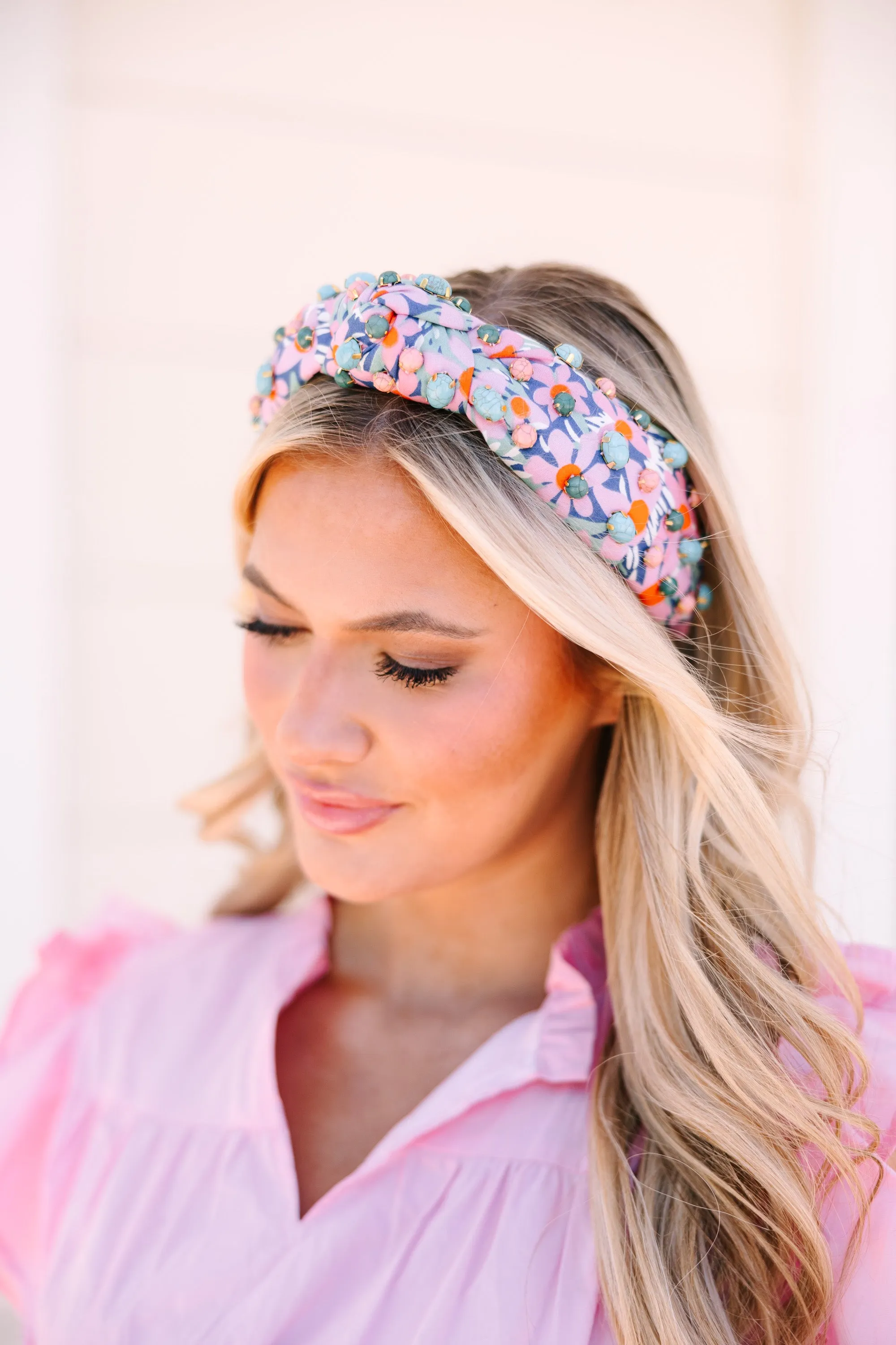 70s Floral Embellished Headband