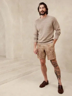 9" Paisley Linen Short Banana Republic