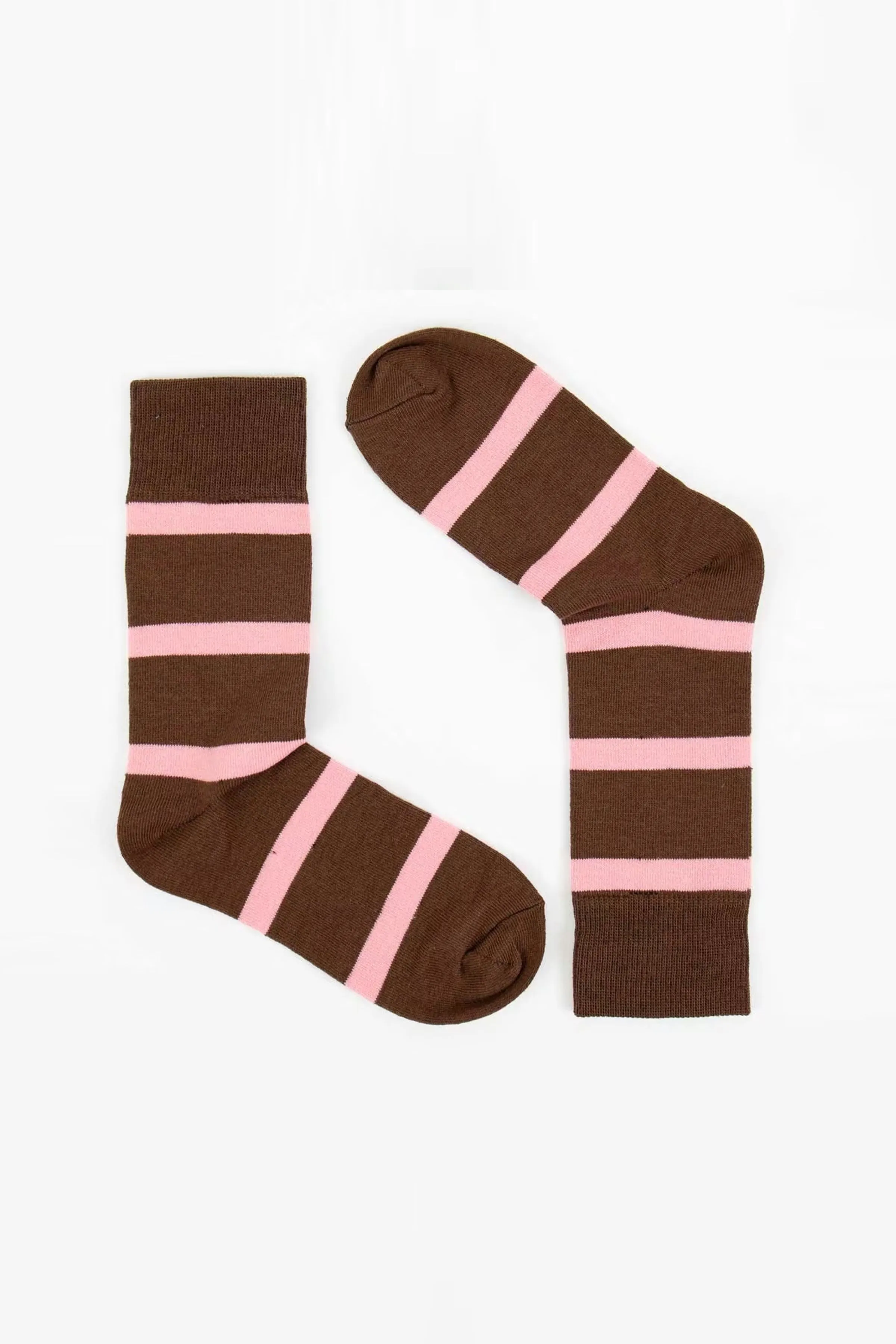 A World of Craft Socks (Brown/Pink)