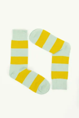 A World of Craft Socks (Mustard/Turquoise)