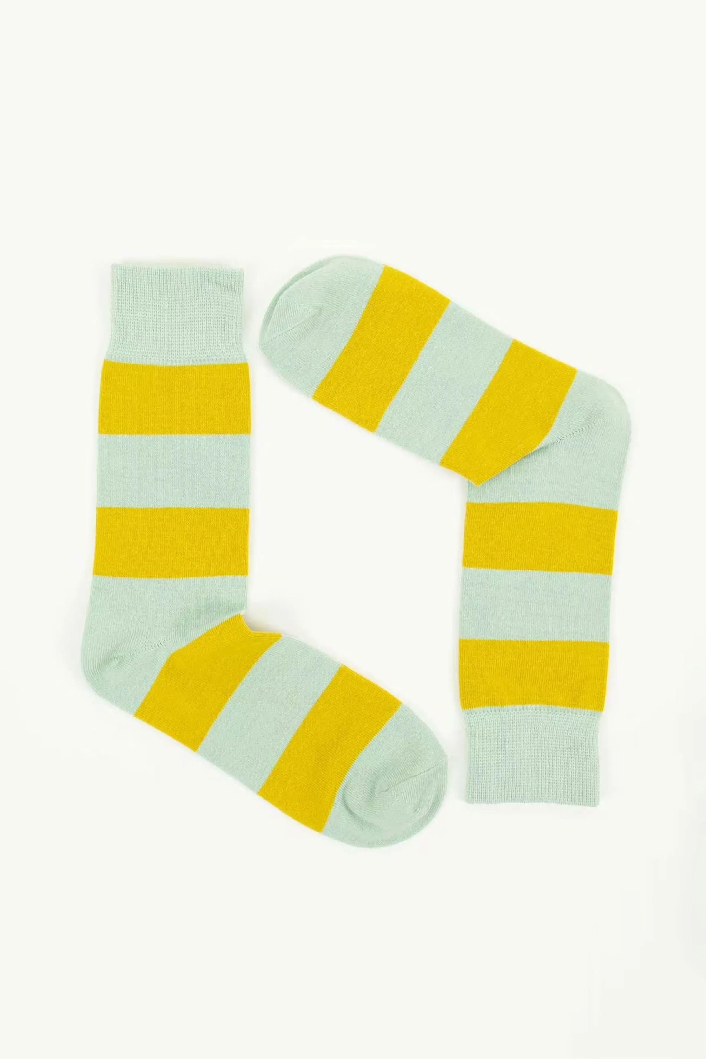 A World of Craft Socks (Mustard/Turquoise)