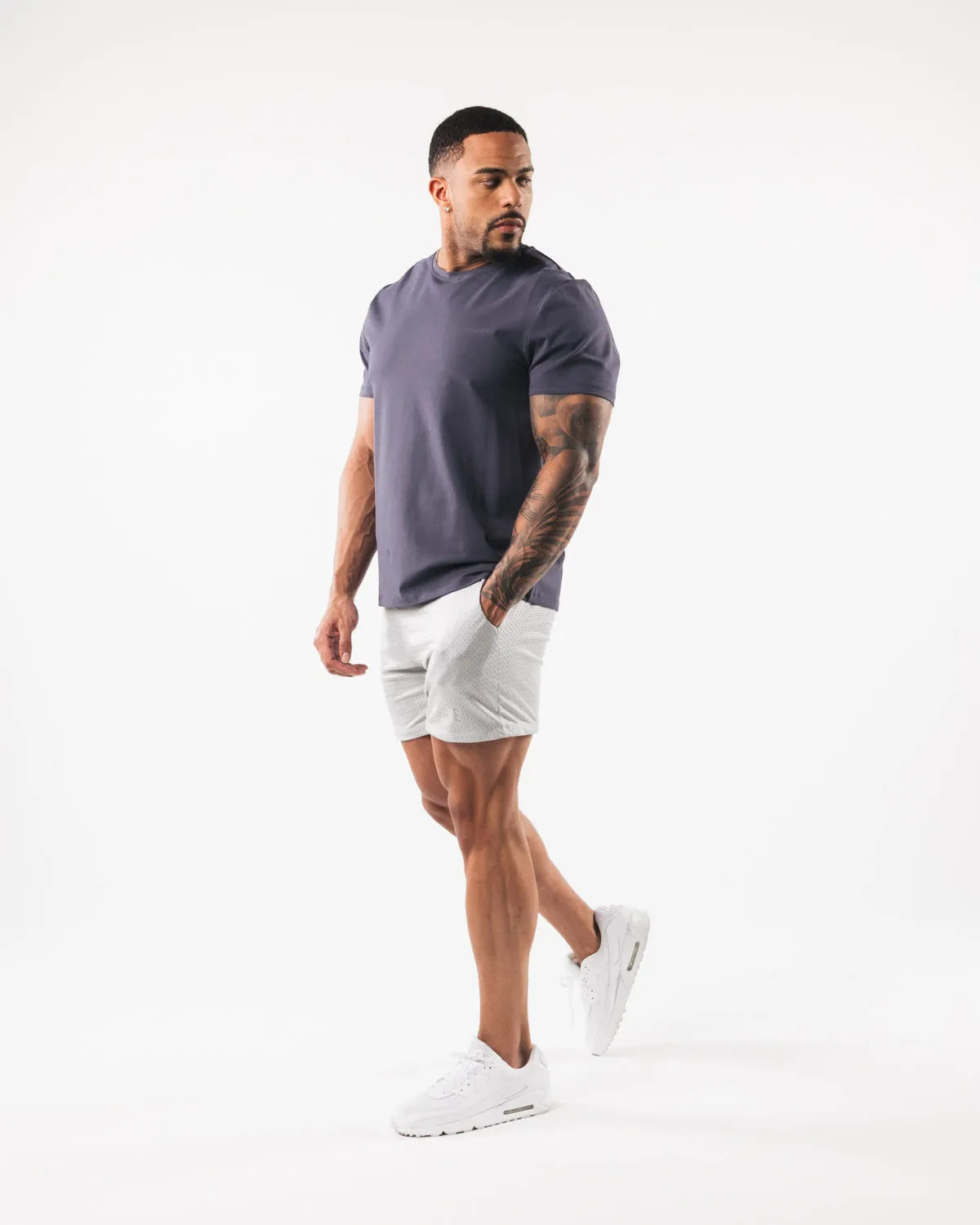 AA Mesh Short 6 - Oyster Grey Alphalete Athletics