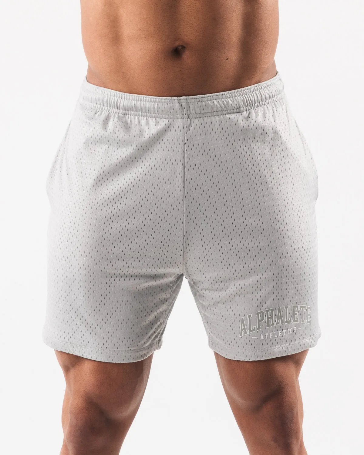 AA Mesh Short 6 - Oyster Grey Alphalete Athletics