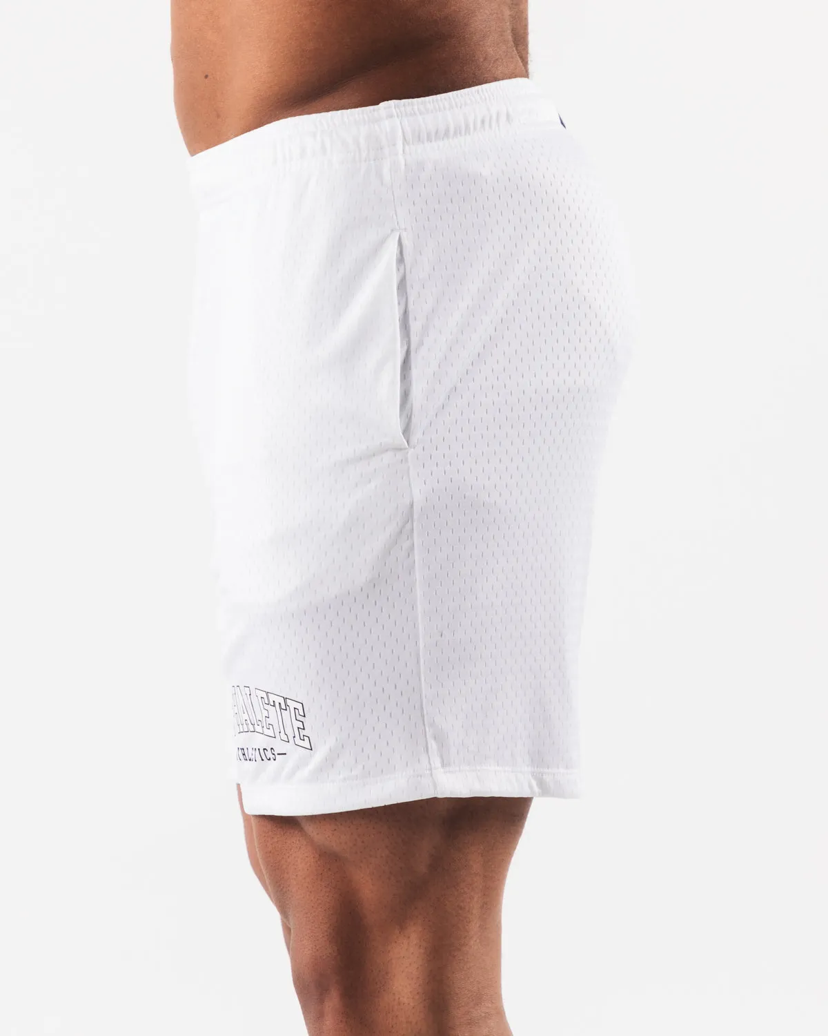AA Mesh Short 6 - White Alphalete Athletics