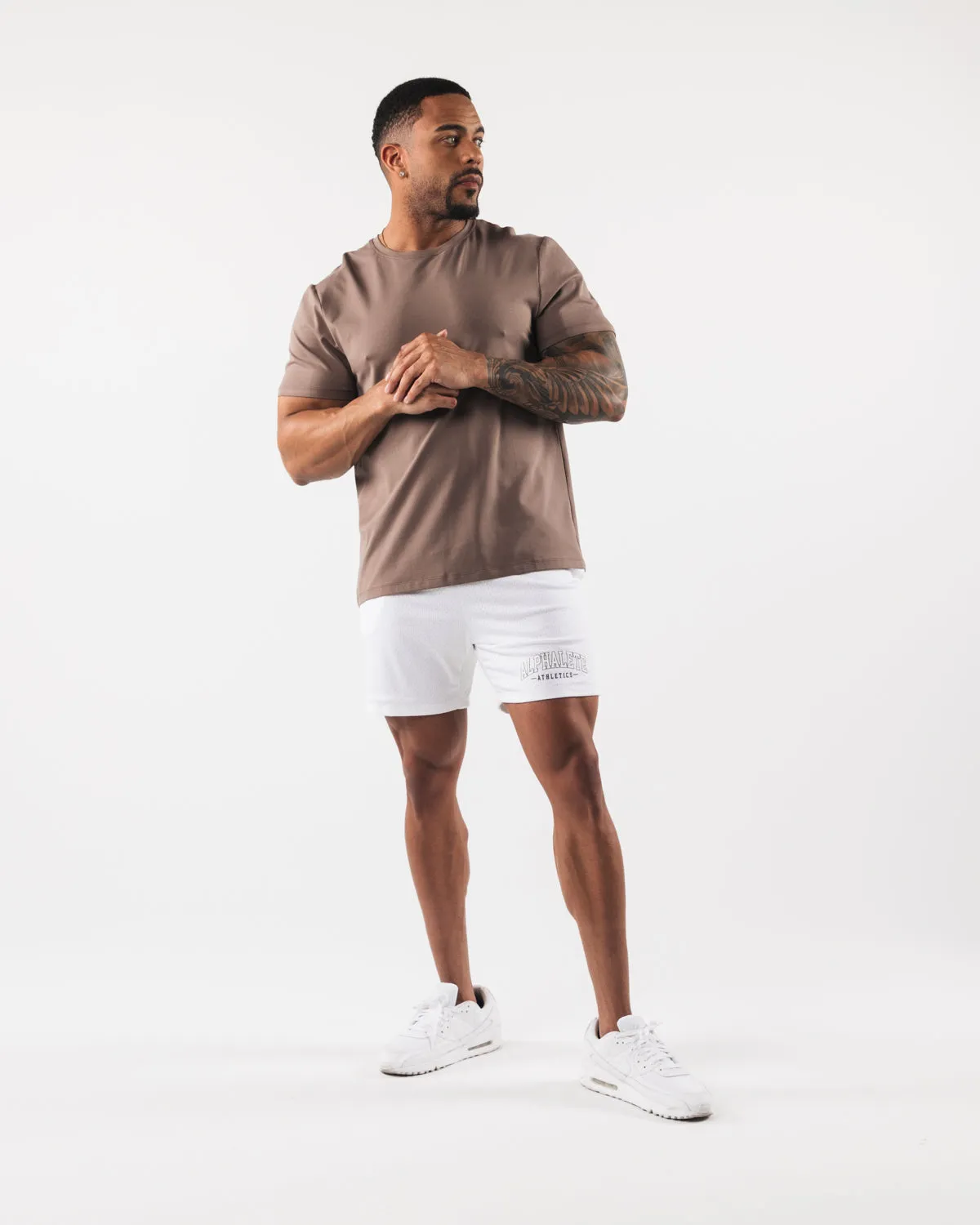 AA Mesh Short 6 - White Alphalete Athletics