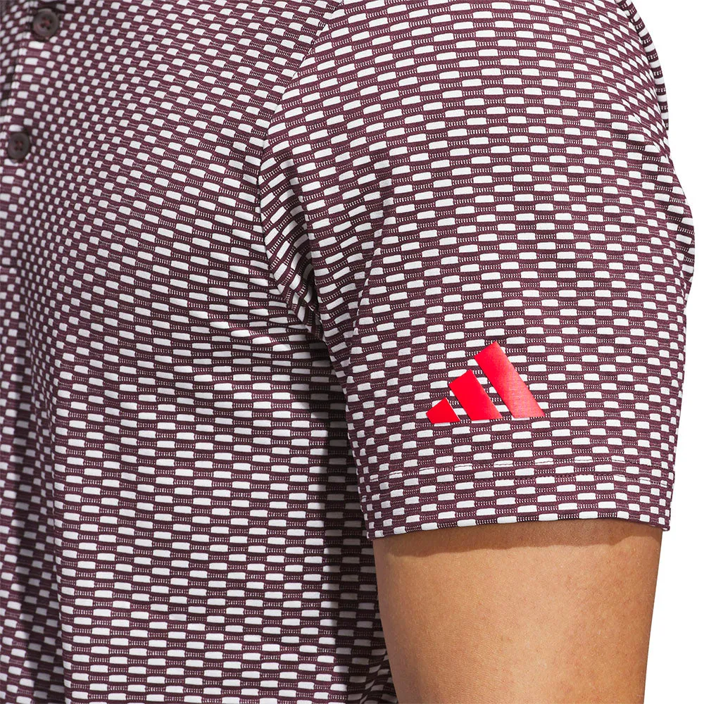 adidas Beyond the Course Textured Polo Shirt - Aurora Ruby