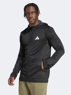Adidas Camo Full Zip Men Training Hoody Black