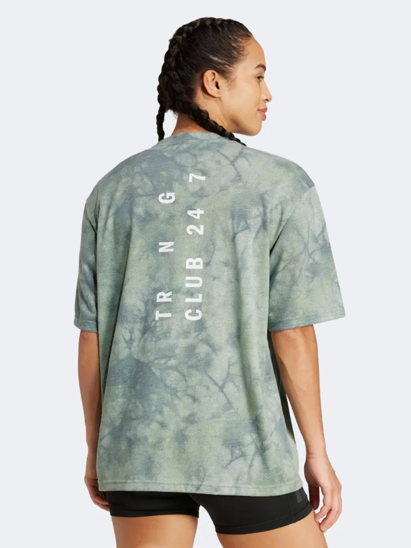 Adidas Club 24/7 Graphic Women Training T-Shirt Wonder Silver
