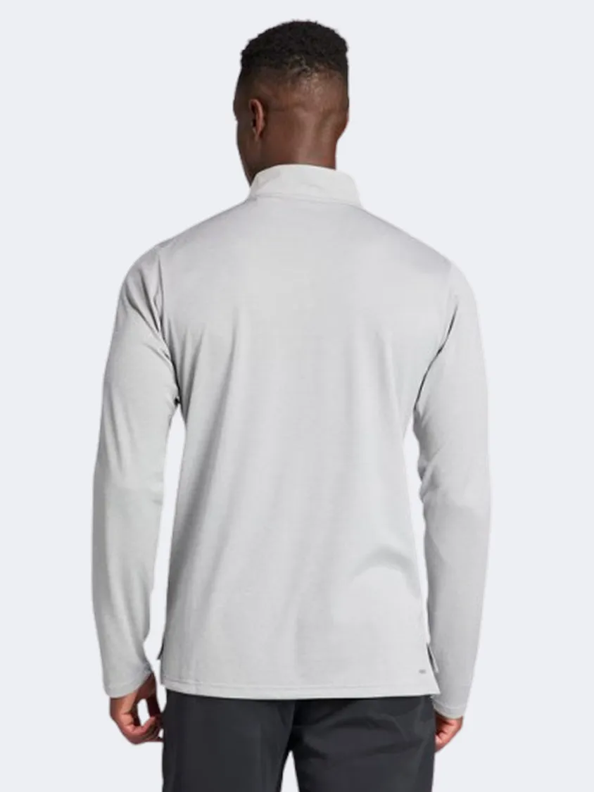 Adidas Essentials Training Men Training Sweatshirt Medium Grey Heather