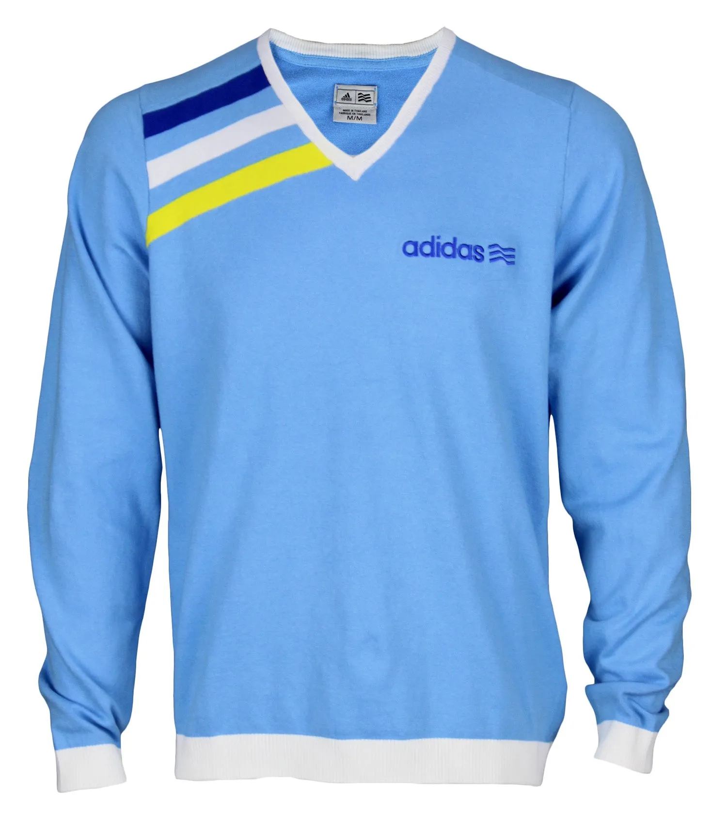 Adidas Mens Athletic Long Sleeve V-Neck Pullover Sweater