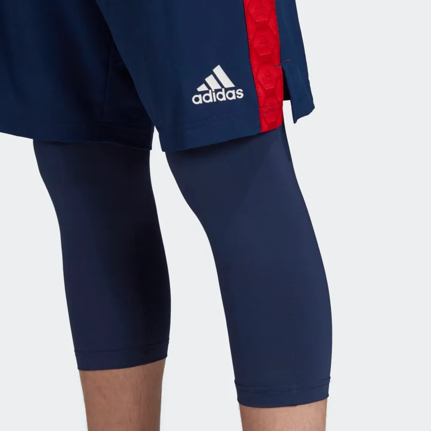 Adidas Men's Tan Shont 2 in 1 Shorts, Team Navy