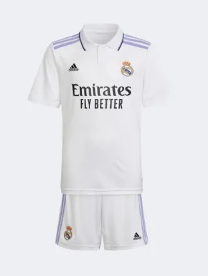 Adidas Real Madrid 22/23 Gs Football Set White/Purple