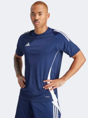 Adidas Tiro 24 Men Football T-Shirt Navy Blue/White