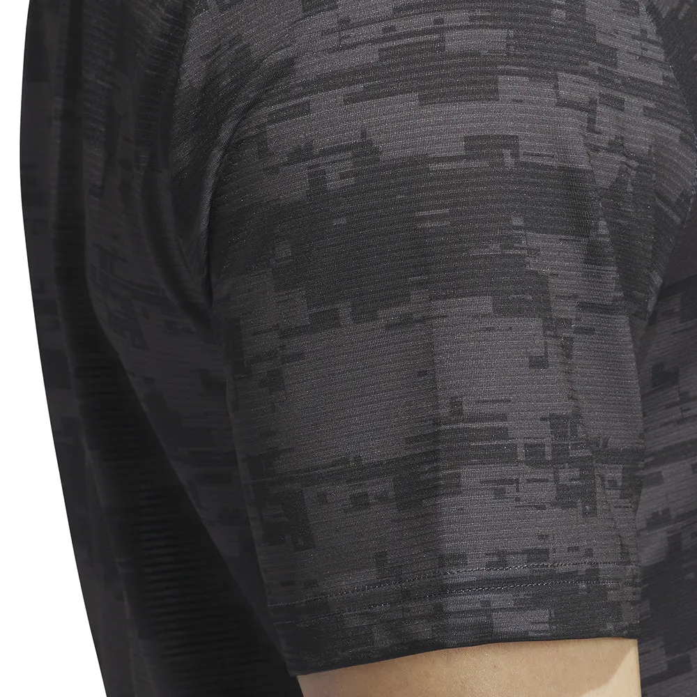adidas Ultimate365 HEAT.RDY Stripe Polo Shirt - Carbon/Black