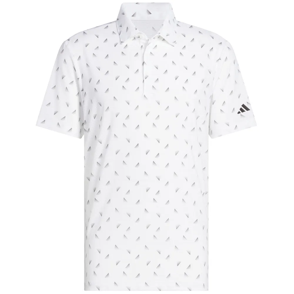 adidas Ultimate365 Printed Mesh Polo Shirt - White/Black