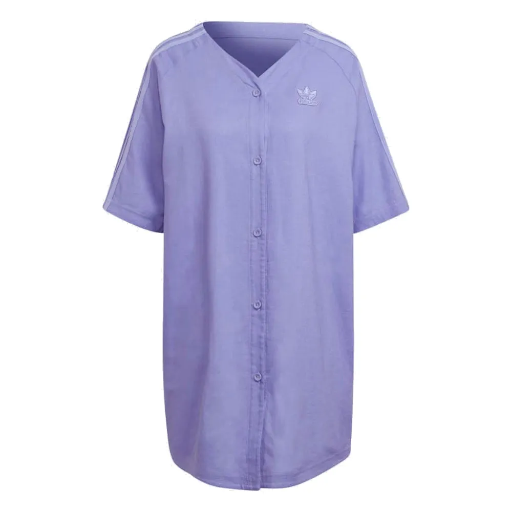 Adidas Women's Linen Baseball Dress, Light Purple