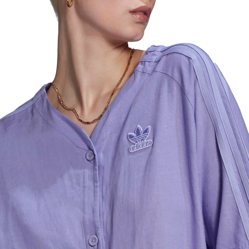 Adidas Women's Linen Baseball Dress, Light Purple