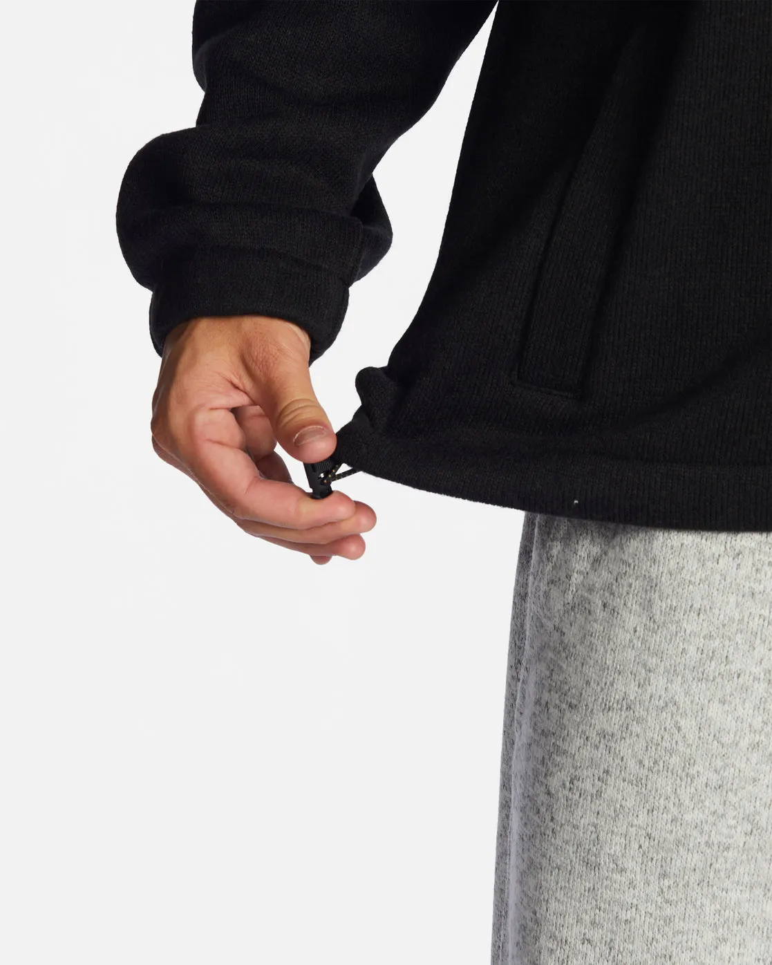 A/Div Boundary Hooded Half-Zip Pullover - Black Heather Billabong