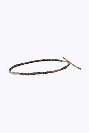 Adjustable Beaded Hat Band - White/Natural Brixton
