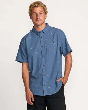 All Day Jacquard Short Sleeve Shirt - Deep Blue Billabong