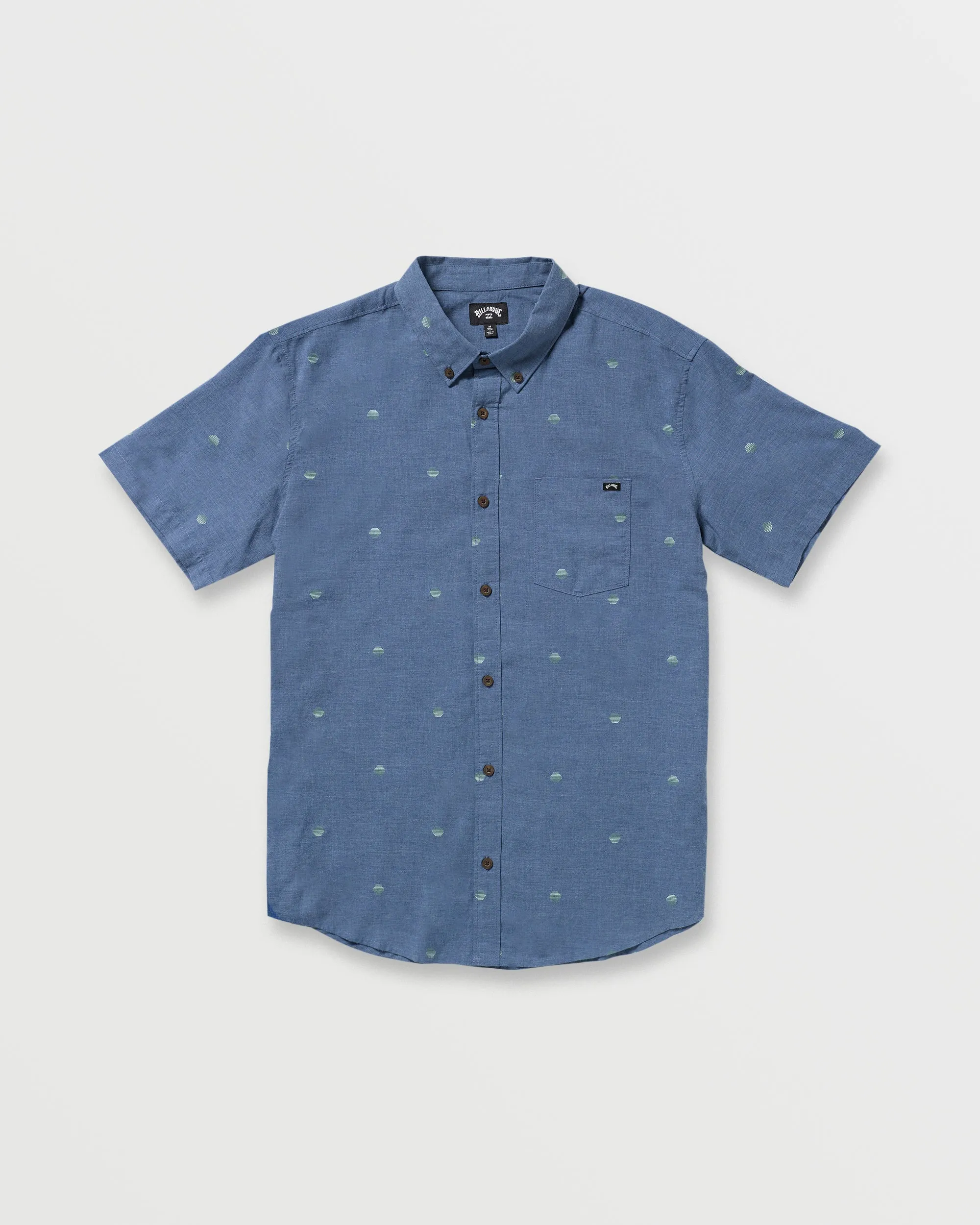 All Day Jacquard Short Sleeve Shirt - Deep Blue Billabong