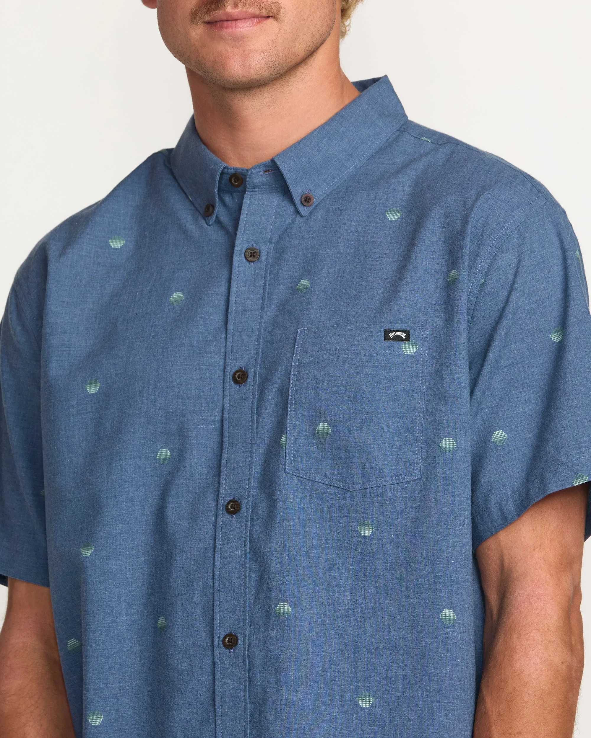 All Day Jacquard Short Sleeve Shirt - Deep Blue Billabong