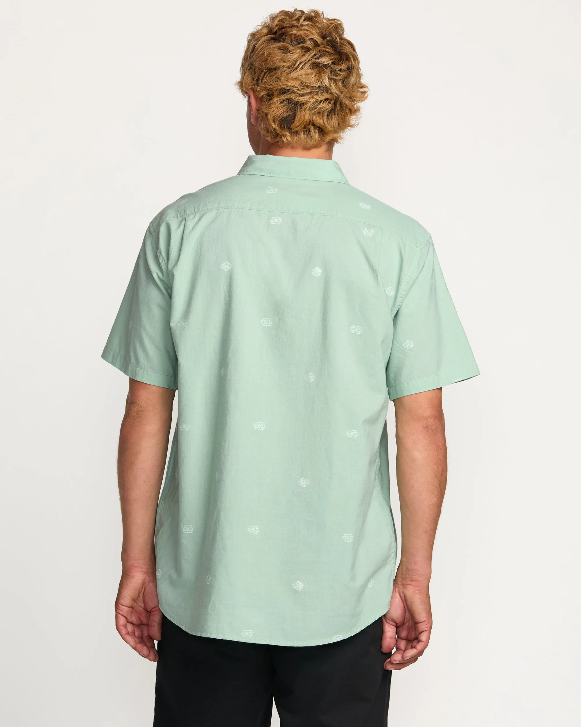 All Day Jacquard Short Sleeve Shirt - Seafoam Billabong